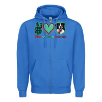 True Royal Peace Love Border Collie Zipper Hoodie - Jasminsmagicworld