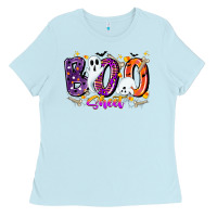 Baby Blue boo sheet Ladies Tee - CowhideDigitalArt