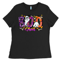 Black boo sheet Ladies Tee - CowhideDigitalArt