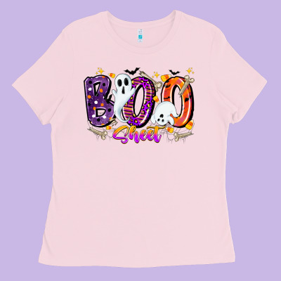Boo Sheet Ladies Tee Designed By Cowhidedigitalart