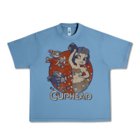 Pebble Blue cuphead cala maria airplane attack t shirt Urban Heavy Tee - linhVisuals