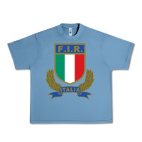 Pebble Blue italian rugby federation Urban Heavy Tee - linhVisuals