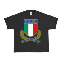 Pigment Black italian rugby federation Urban Heavy Tee - linhVisuals