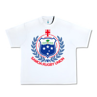 White samoa rugby Urban Heavy Tee - linhVisuals