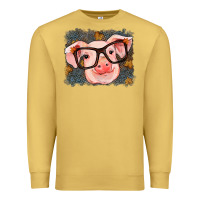 Antique Gold Fall Autumn Pig Premium Sweatshirt - RanaPortraitStore