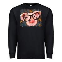 Black Fall Autumn Pig Premium Sweatshirt - RanaPortraitStore