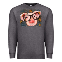 Charcoal Heather Fall Autumn Pig Premium Sweatshirt - RanaPortraitStore