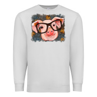 Dove Grey Fall Autumn Pig Premium Sweatshirt - RanaPortraitStore