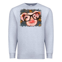 Heather Grey Fall Autumn Pig Premium Sweatshirt - RanaPortraitStore