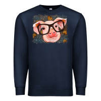 Navy Fall Autumn Pig Premium Sweatshirt - RanaPortraitStore