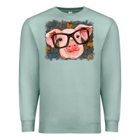 Seafoam Fall Autumn Pig Premium Sweatshirt - RanaPortraitStore