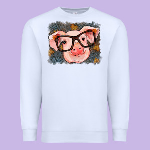 Fall Autumn Pig Premium Sweatshirt Designed By Ranaportraitstore