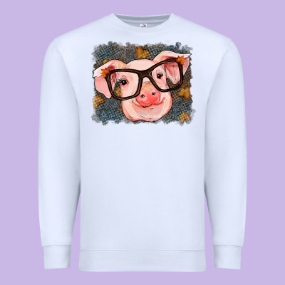 Fall Autumn Pig Premium Sweatshirt Designed By Ranaportraitstore