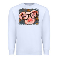 White Fall Autumn Pig Premium Sweatshirt - RanaPortraitStore