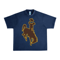 Navy wyoming athletics Urban Heavy Tee - linhVisuals