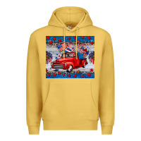 Antique Gold american truck 4th of july tumbler Premium Hoodie - BarkalooDesign