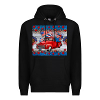 Black american truck 4th of july tumbler Premium Hoodie - BarkalooDesign