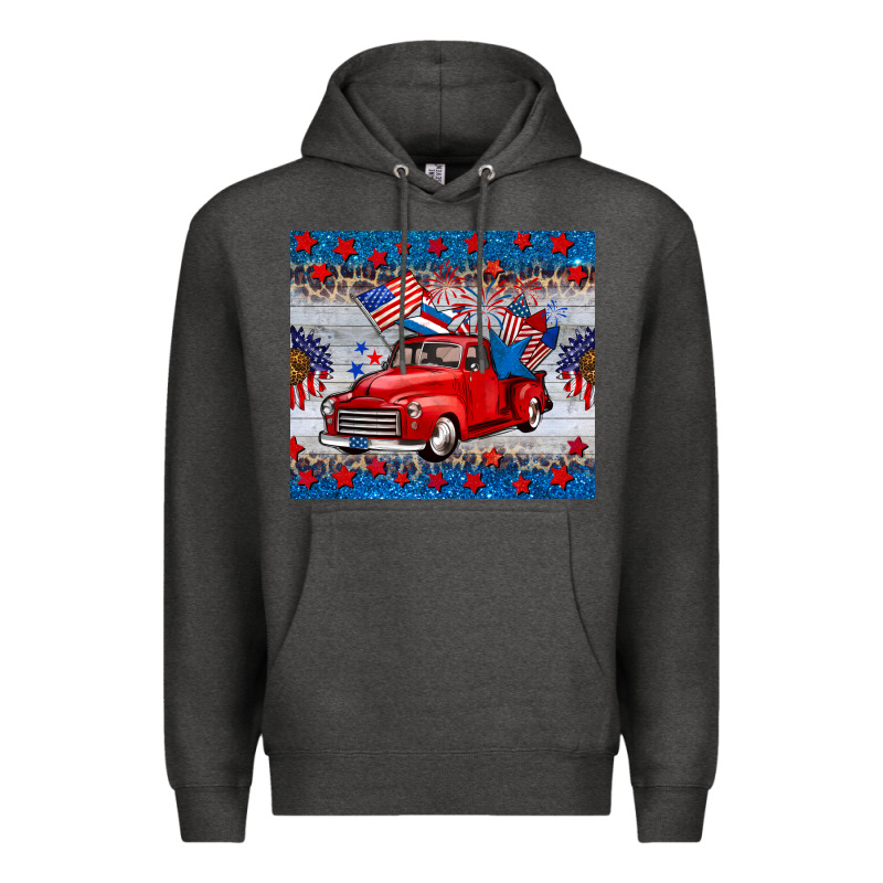American Truck 4th Of July Tumbler Premium Hoodie by BarkalooDesign | Teevron