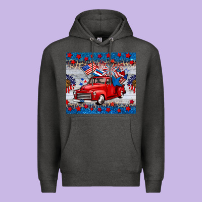 American Truck 4th Of July Tumbler Premium Hoodie Designed By Barkaloodesign