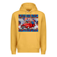 Mustard american truck 4th of july tumbler Premium Hoodie - BarkalooDesign