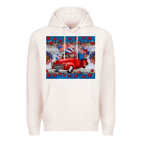 Pale Pink american truck 4th of july tumbler Premium Hoodie - BarkalooDesign