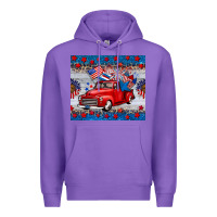 Purple american truck 4th of july tumbler Premium Hoodie - BarkalooDesign