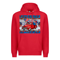 Red american truck 4th of july tumbler Premium Hoodie - BarkalooDesign