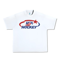 White usa hockey Urban Heavy Tee - linhVisuals