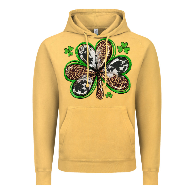 Western St Patricks Day Shamrocks Vintage Hoodie by Artiststas | Teevron