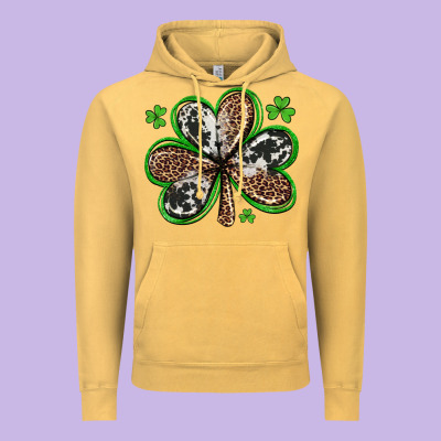 Western St Patricks Day Shamrocks Vintage Hoodie Designed By Artiststas