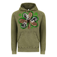 Vintage Olive western st patricks day shamrocks Vintage Hoodie - Artiststas