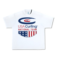 White usa curling team Urban Heavy Tee - linhVisuals