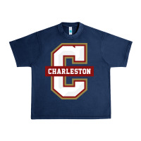 Navy the charleston cougars Urban Heavy Tee - linhVisuals