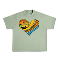 Oil Green Bus Driver Off Duty Heart Urban Heavy Tee - Jasminsmagicworld