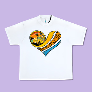 Bus Driver Off Duty Heart Urban Heavy Tee Designed By Jasminsmagicworld