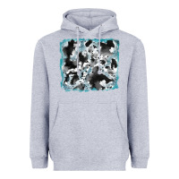 Heather Grey cowhide glitter leather background Heavyweight Hoodie - RanaPortraitStore