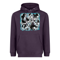 Plum cowhide glitter leather background Heavyweight Hoodie - RanaPortraitStore