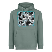 Sage cowhide glitter leather background Heavyweight Hoodie - RanaPortraitStore