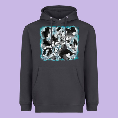 Cowhide Glitter Leather Background Heavyweight Hoodie Designed By Ranaportraitstore