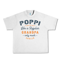 Mens Poppi Like A Regular Grandpa Funny Fathers Day Urban Heavy Tee | Teevron