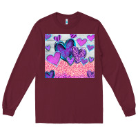 Burgundy love Long Sleeve Tee - CowhideDigitalArt