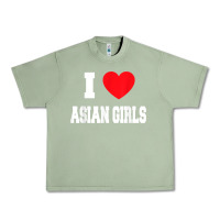 Oil Green i love asian girls t shirt Urban Heavy Tee - linhVisuals