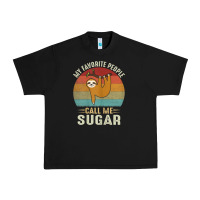 Black womens my favorite people call me sugar cute sloth lover grandma Urban Heavy Tee - linhVisuals