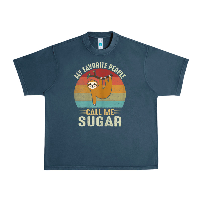 Womens My Favorite People Call Me Sugar Cute Sloth Lover Grandma Urban Heavy Tee by linhVisuals | Teevron