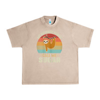 French Oak womens my favorite people call me sugar cute sloth lover grandma Urban Heavy Tee - linhVisuals