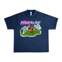 Navy powerline Urban Heavy Tee - linhVisuals