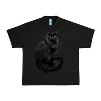 Black black cat Urban Heavy Tee - linhVisuals