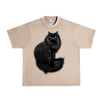 French Oak black cat Urban Heavy Tee - linhVisuals