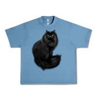 Pebble Blue black cat Urban Heavy Tee - linhVisuals