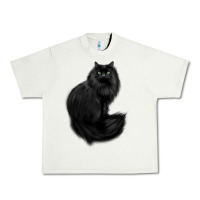 Pistachio black cat Urban Heavy Tee - linhVisuals